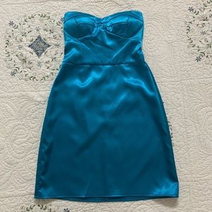 Blue Strapless Dress
